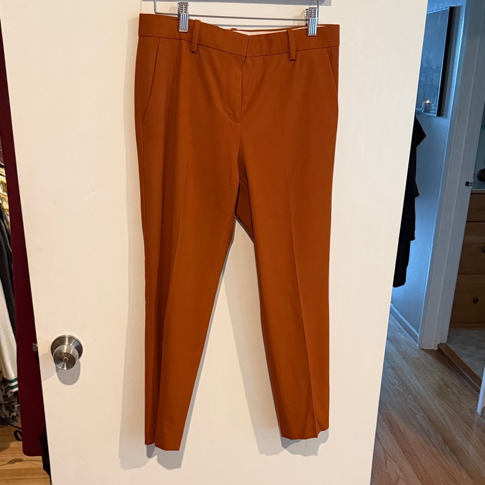 Theory Burnt Orange Crop Pants